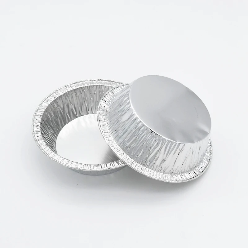 TIA YB39 Five Inch Small Disc Square Aluminum Foil Cup Appetizer Container Compact Foil Cup for Tapas and Bites