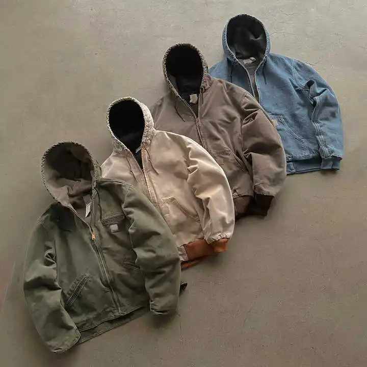 Salati Custom Designer Streetwear Unisex Duck Canvas Zipper Carpenter Trukcer Detroit Vintage Workwear Worker Work Jackets Men gallery 7