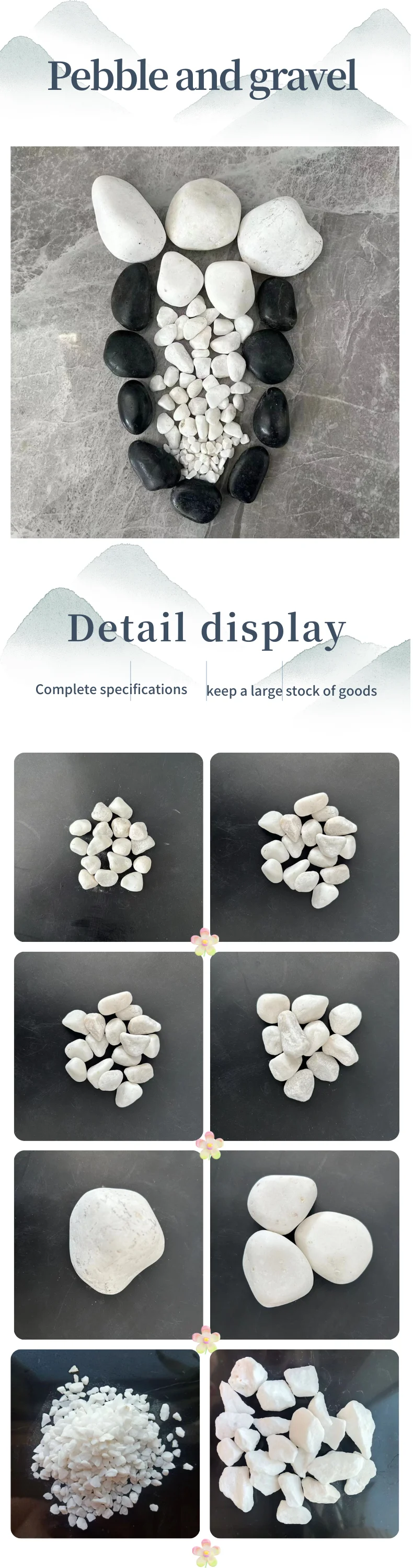 Natural Polished White Paving Stones and Stylish Cobblestone Garden Pebbles for Landscaping Premium Cobbles & Pebbles supplier