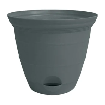 Self water flower plan pots plastic flowerpot 30cm Charcoal grey Roman Self Watering Planter