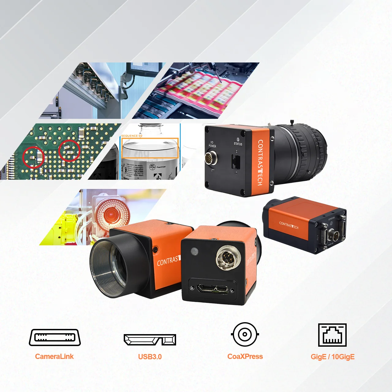 0.3MP-20MP Image Acquisition Data Processing Industrial Basler High Speed Camera for Machine Vision Inspection