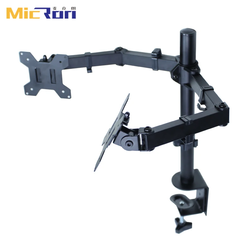 Adjustable Computer Dual Monitor Holder Arm Desk Mount Stand