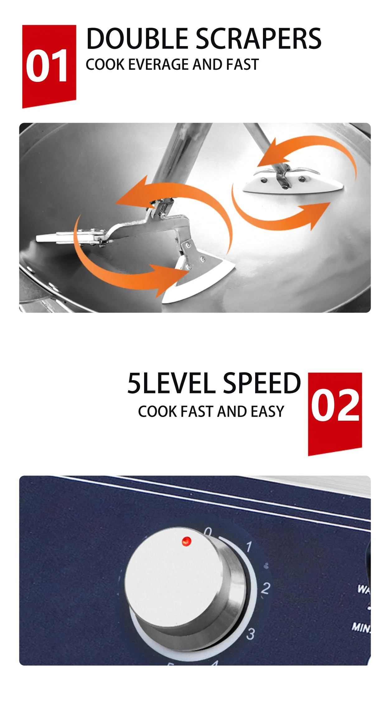 Gas Fried Rice Cooking Machine Automatic Self Cooking Fried Rice Cooker