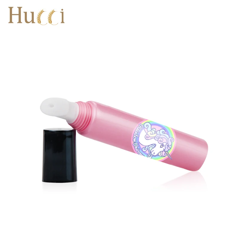 Customized 5ml 10ml 15ml Pink Lip Mask Tube With Slant Applicator Private Label Cosmetic Packaging Lip Oil Primer Mud Container