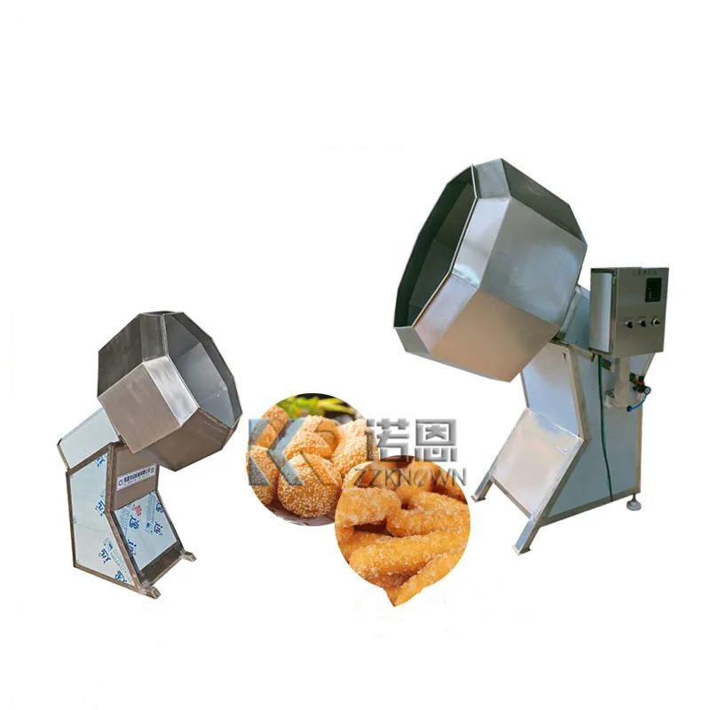 Octagonal Coated Peanut Flavoring Machine for seasoning potato chip