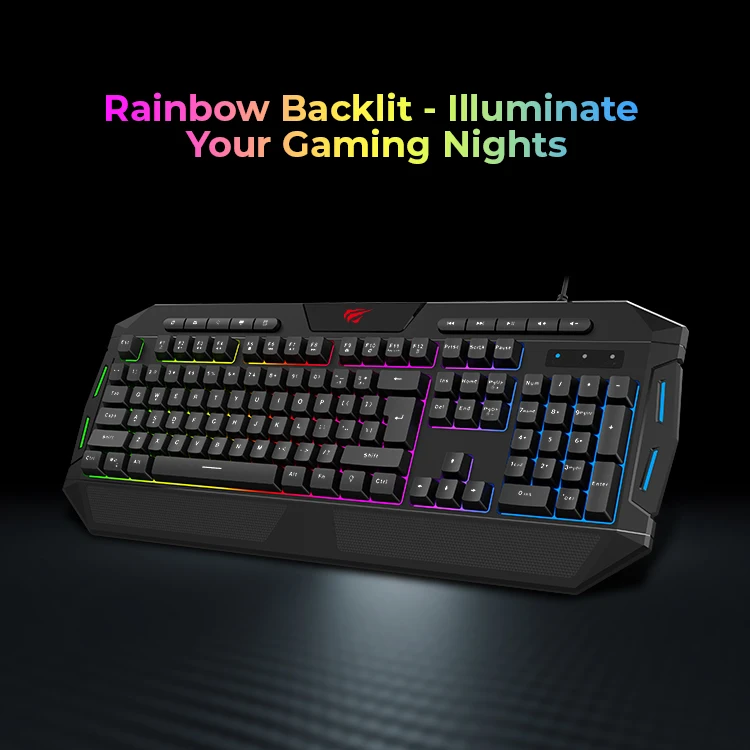 Havit KB501CM  4 in 1 Gaming Combo Set Wired Keyboard and Mouse Combo Teclado Gamer Keyboard Mouse Combos WIth Mouse