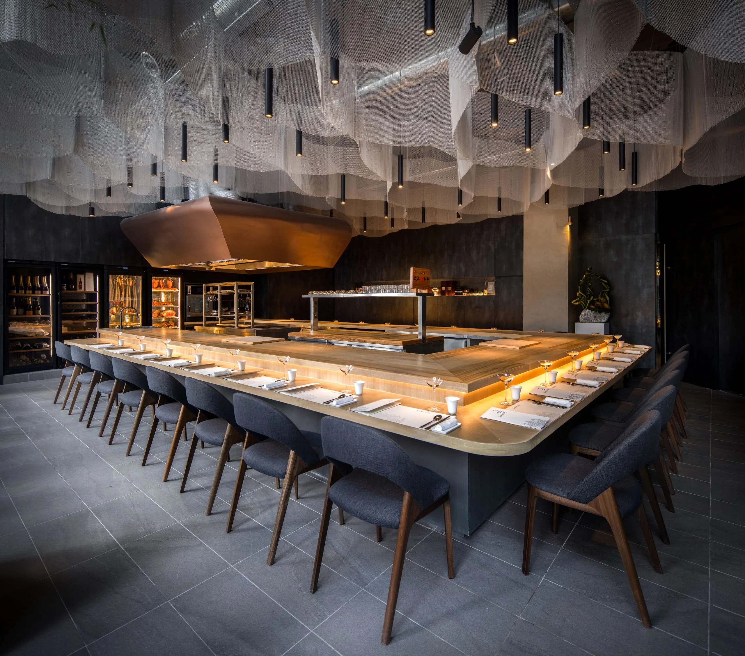 Modern Sushi Bar Counter Japanese Restaurant Interior Design Commercial  Restaurant Furniture Factory, image size:2560x2256