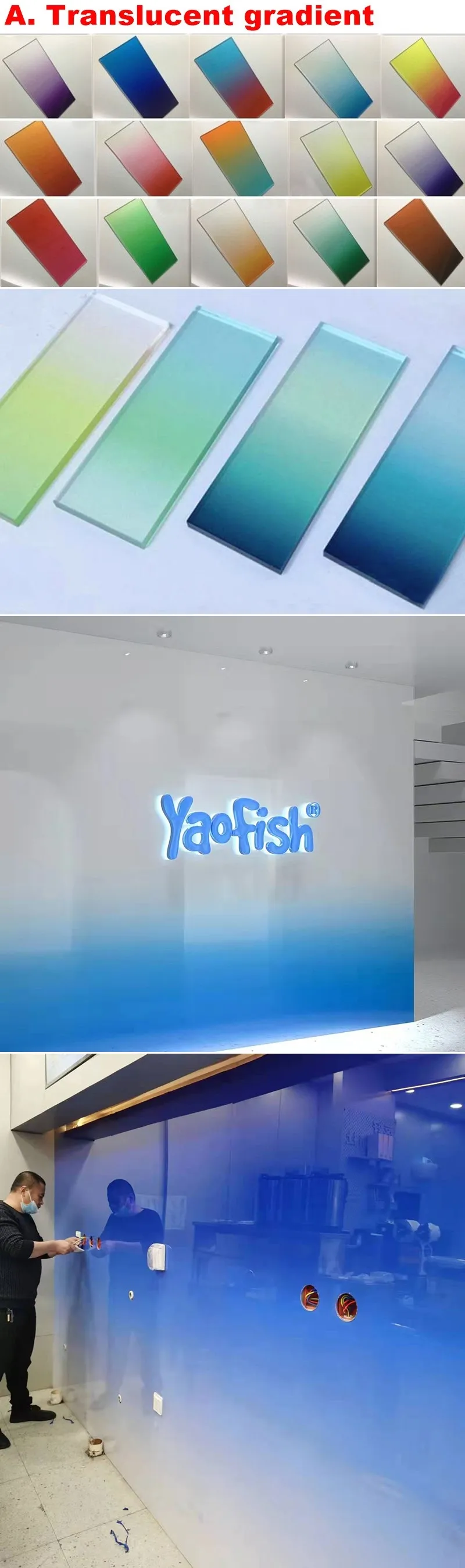 Customized Gradient Acrylic Sheet Customized Gradient Acrylic Sheet