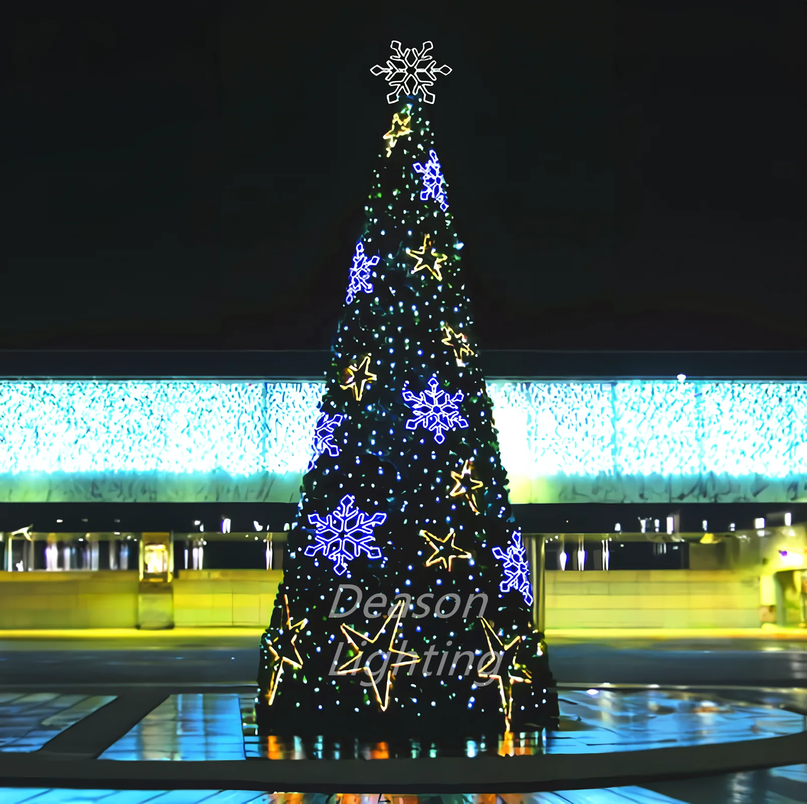 High Quality Luminous Custom Decorated Large Outdoor Outside Christmas Decorative Light up Big Artificial Christmas Tree