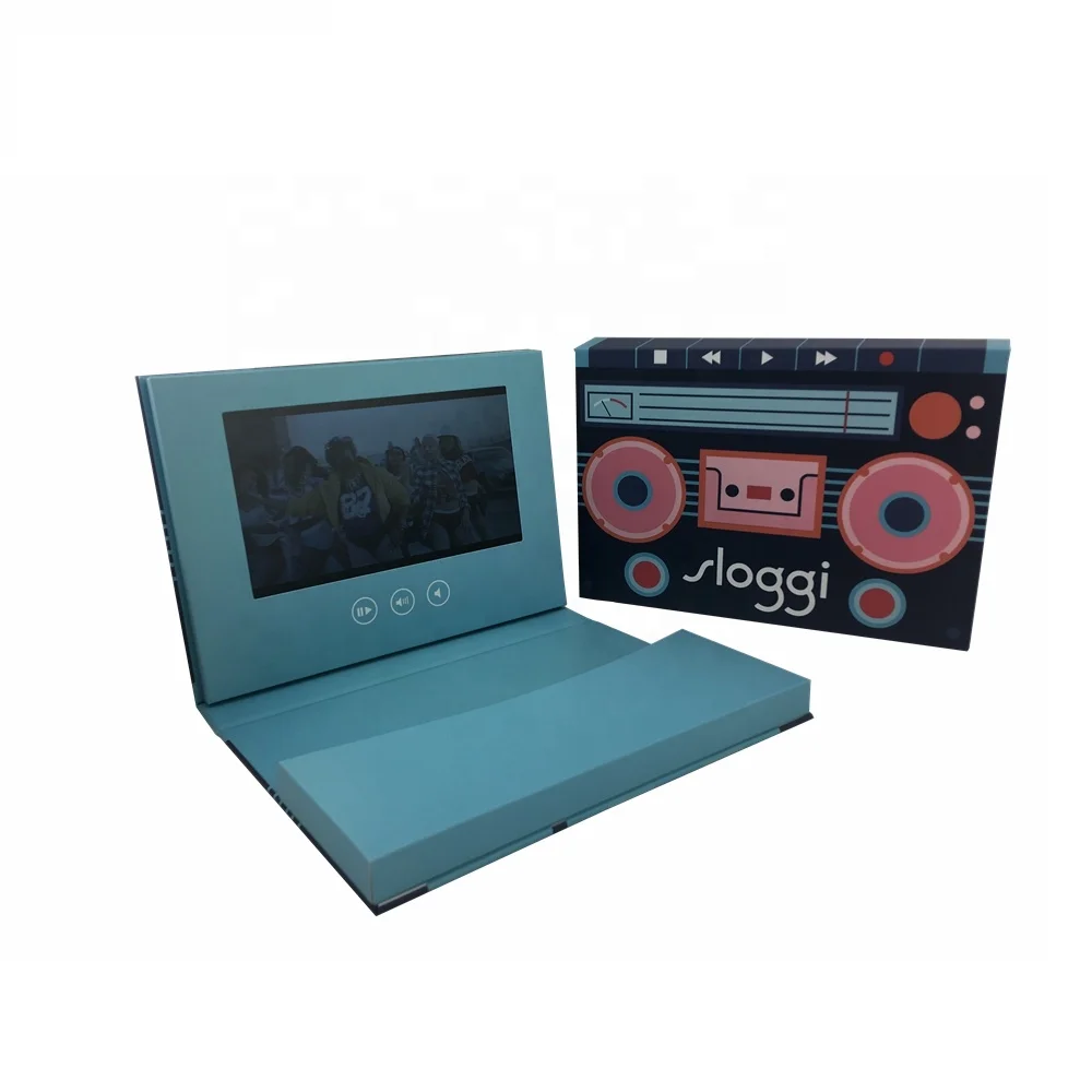 Custom Lcd Display Hd 3X Video Player 7-inch Tft Touch Screen Module Paper Video Card Europe Angel Folk Art Business Gift 1pcs