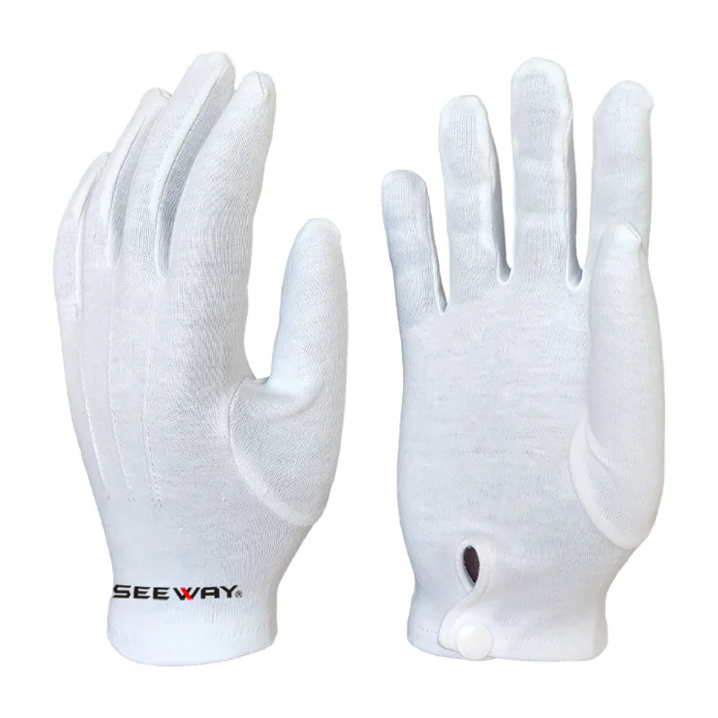 Seeway Premium White Cotton Jewelry Gloves With Custom Logo Buy