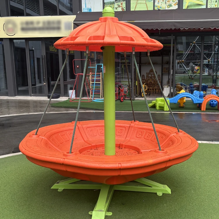 Large Outdoor Commercial Playground Equipment Kids Non-Powered Swivel Chair Set for Amusement