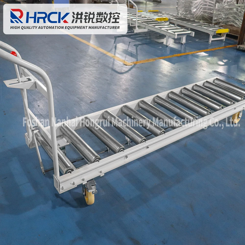 Heavy moving roller rail trolley for panel transport