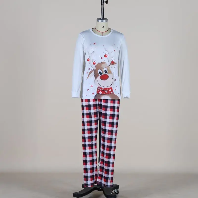 2 piezas TEDD Conjunto de pijamas para niños de manga larga 6-7 Años -Papá Noel Pijamas de algodón 
