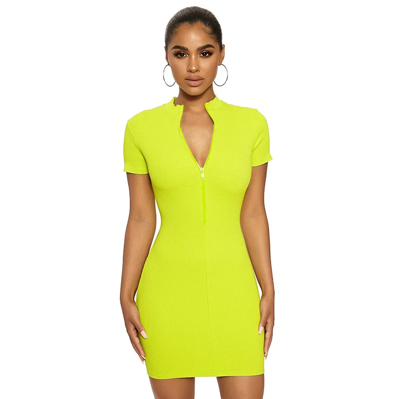 Summer Hotsell Zipper Deep V Neck 