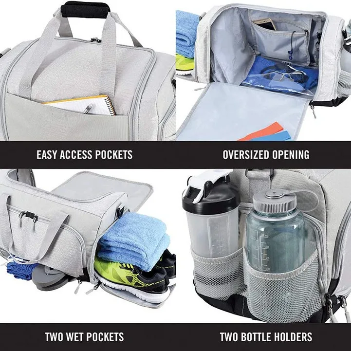 Dry Wet Separation Waterproof Large Outdoor Sports Travel Gym Duffel ...