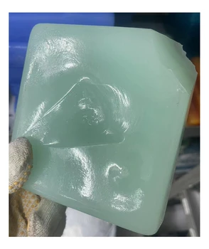 Factory direct synthetic water blue glass jade, loose gemstone, can be made jewelry