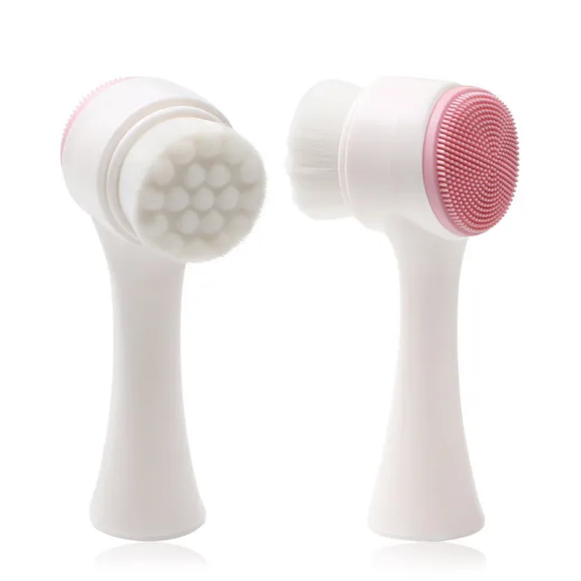 2 in 1 3D Silicone Facial Wash Brush Face Exfoliate Brush Most Popular Facial Cleaning  Brush