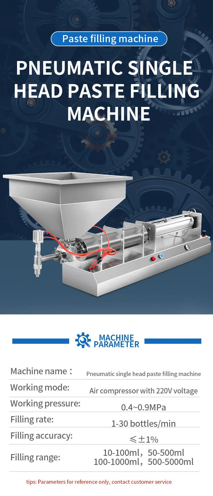 10-5000ml Stainless Steel Single Nozzle Semi-automatic Paste Factory Commercial Honey Jam Olive Oil Filling Machine supplier