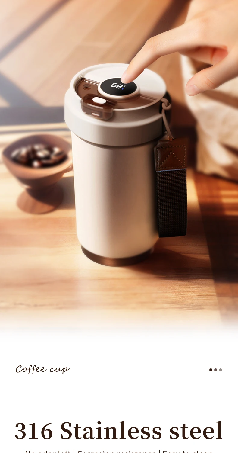 Xiaomi Qualitell B3 Coffee Cup Hot & Cold Insulation With Display description image 8