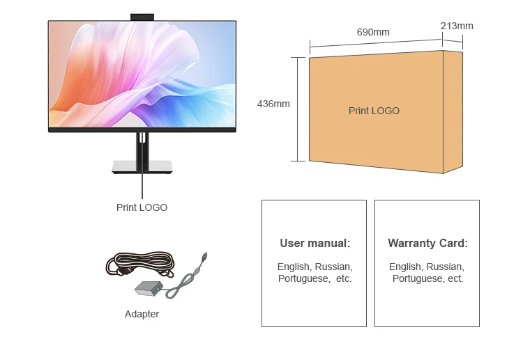 Factory New Desktop Computer All In One Pc 27 Inch Pc Allinone