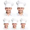 Paquete de 5 gorros de chef blancos para adultos