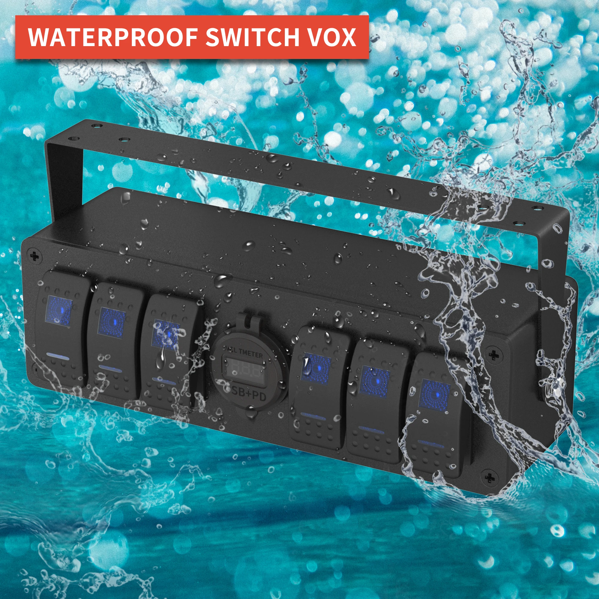 Dual LED ON-OFF Yacht Switch Panel - Waterproof & Reliable