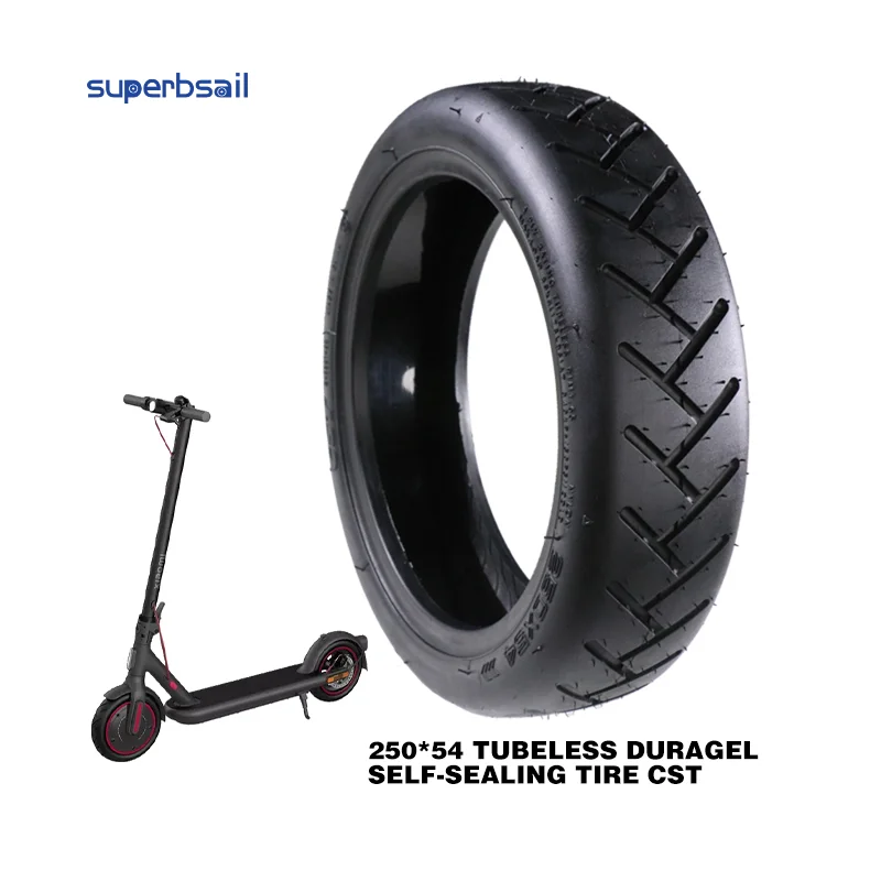 Mi4 Ultra 250x54 tubeless 10 inches Spare parts for Xiaomi 4 Ultra scooter Dura-gel tire anti-puncture tubeless tire black glue supplier