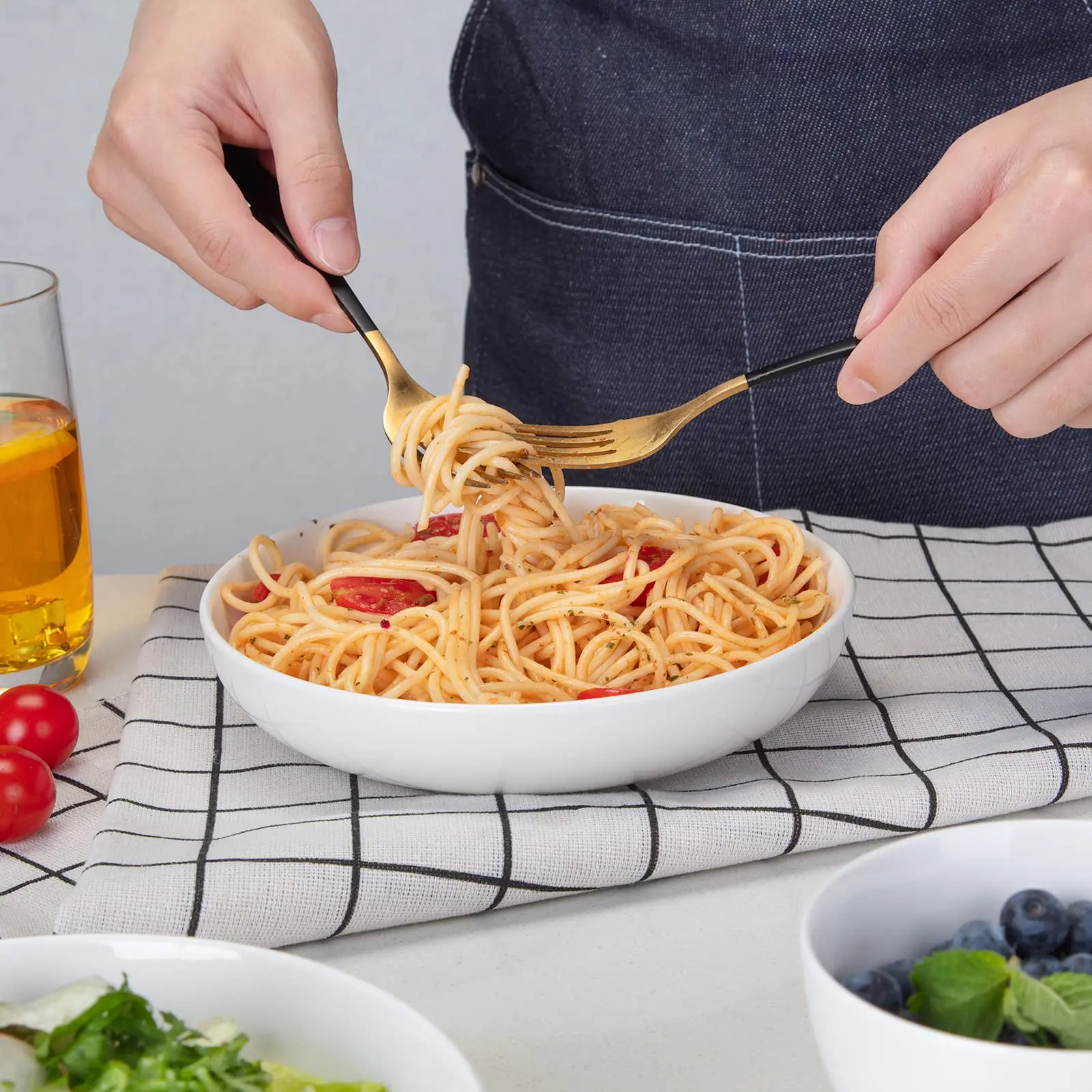 Ceramic Pasta Soup Bowls and Plates Set Salad Bowls Large Serving Plates Soup Bowl supplier