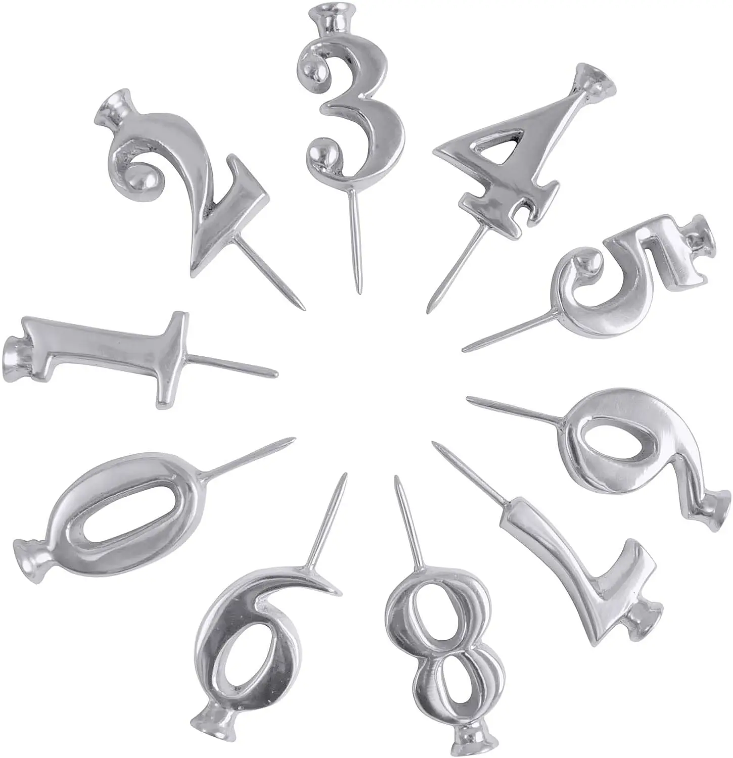 Reusable Metal Number Candle Holders for Birthday Party Cake Decoration