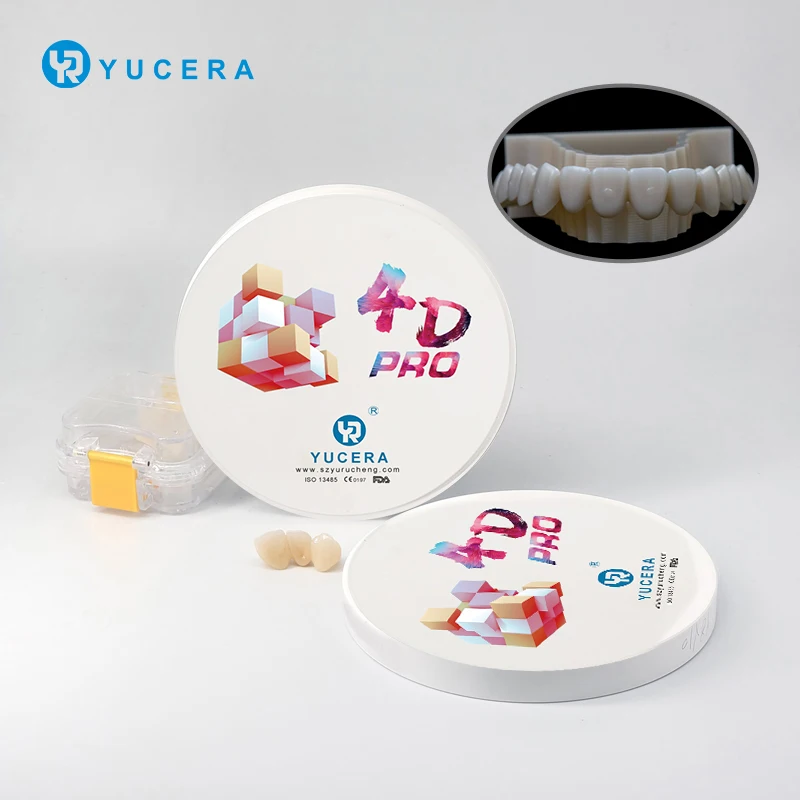 Yucera 4d Pro Multilayer Dental Zirconia Disc Ceramic for Lab for CE ISO for Full Arch Crown Bridge Long-Lasting