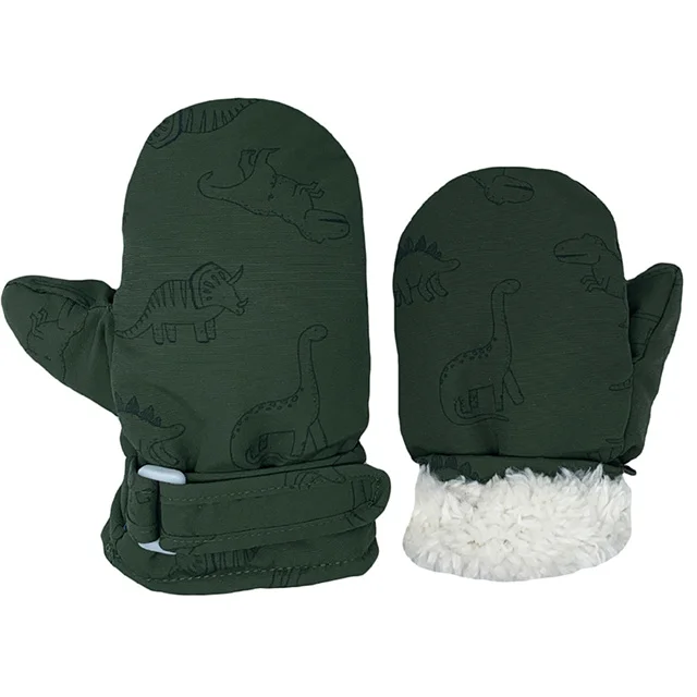 Зимние нейлоновые перчатки без пальцев теплоизоляционные теплые в форме динозавра для мужчин и женщин