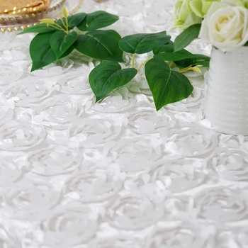 Dekorative Tischdecke Mit 3D-Rosette & Pailletten – Für Hochzeit, Geburtstag, Party | 228 X 33 Cm, Festlich