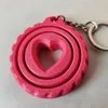 Juego de tres piezas de llavero de corazón
