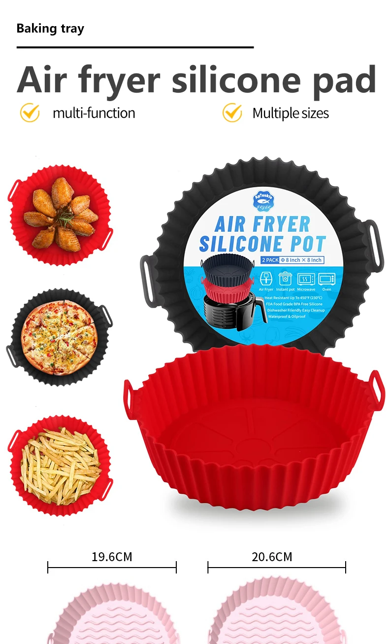 Oven Accessories Reusable Airfryer Basket Heat Resistant Air Fryer Mat