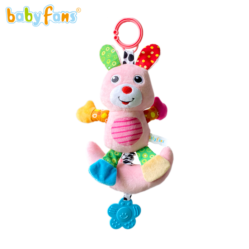 
Babyfans 2021 новый продукт, детская милая плюшевая игрушка-кролик, музыкальная подвесная игрушка без батареи 