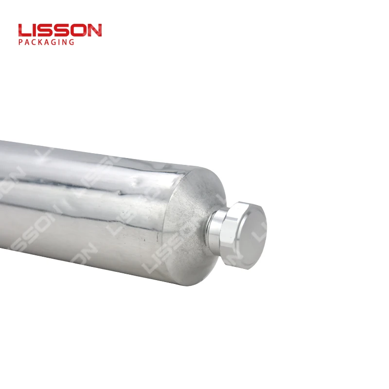 Custom Empty Metal Cosmetic Toothpaste Shampoo Collapsible Aluminum Tube Hand Cream Aluminum Packaging Tube With Metal Lid