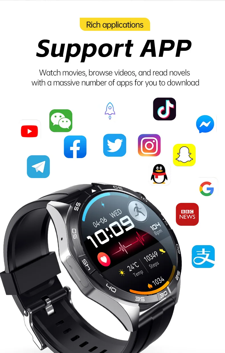 VALDUS ODM/OEM 4G Android AMOLED Round Screen Low MOQ Smartwatch GPS Heart Rate Monitor aperçu 2