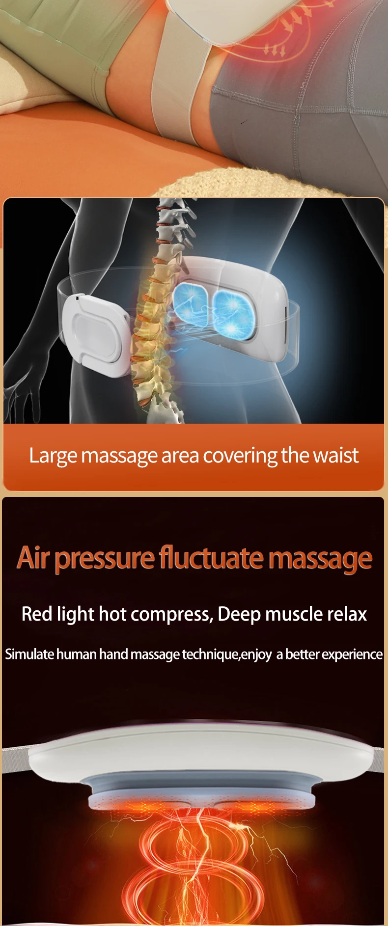 3d Heat Belly Wrap Pulse Abdominal Waist Body with Vibration Massage Shaping Slimming Slim Belt Nursing Massager Machine
