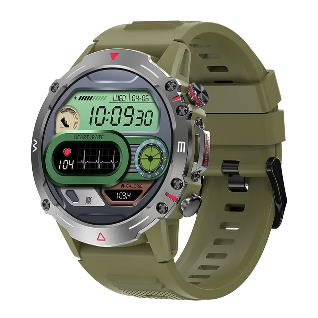 Outdoor smart watch 1.43inch BT call mileage distance sport modes tracker NFC password 410mAh Inteligente HK87 smartwatch watch