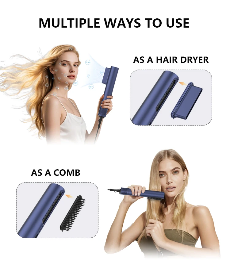 MESKY  Hair Dryer Straightener Wet to Dry Styler with LED Display Electric Hair Straightener Brush details