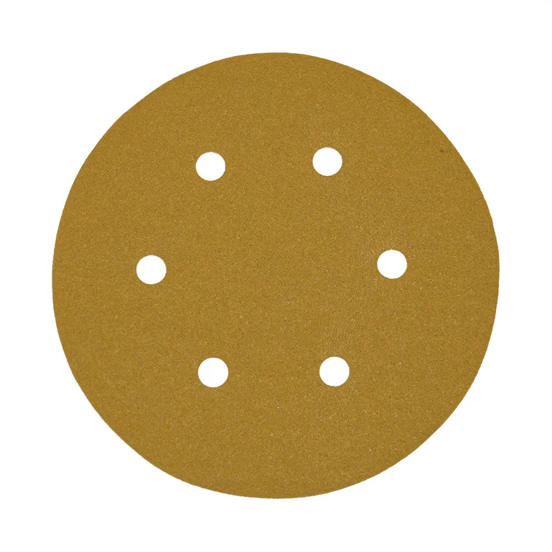 100 Pcs Gold Disc 6 P60 P100 6 Holes Sanding Disc For Automotive Hook And Loop 150mm Buy Abrasive Paper Disc Gold Disc Sanding Paper Disc Product On Alibaba Com