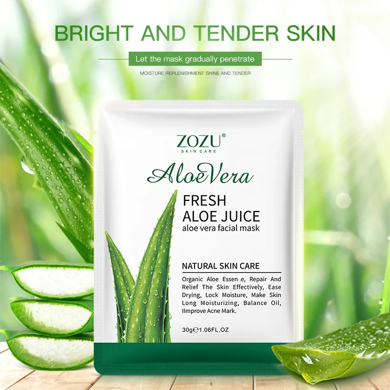 ZOZU OEM ODM Aloe Vera Honig Schnheit Hautpflege Glatte Aufhellung  Feuchtigkeit spendende Gesichts maske fr trockene Haut