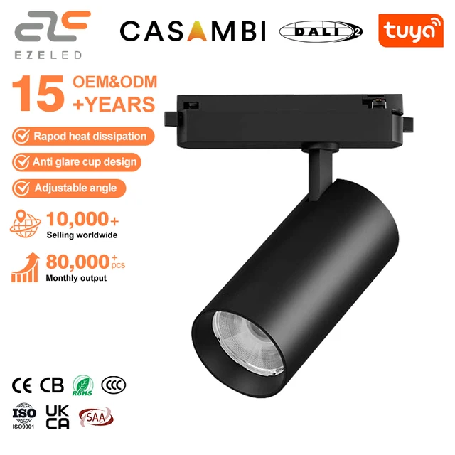 Adjustable Aluminum COB LED Track Spotlight 10-40W product sample