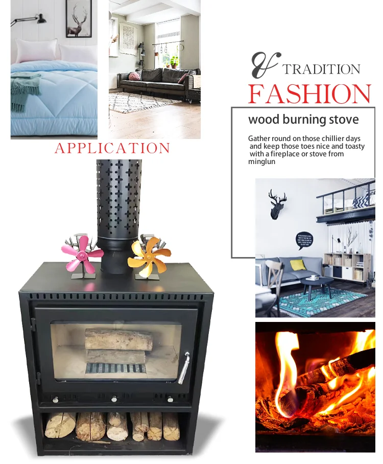 Modern Design Wood Burning Stove Wood Heater With Log Storage Pedestal