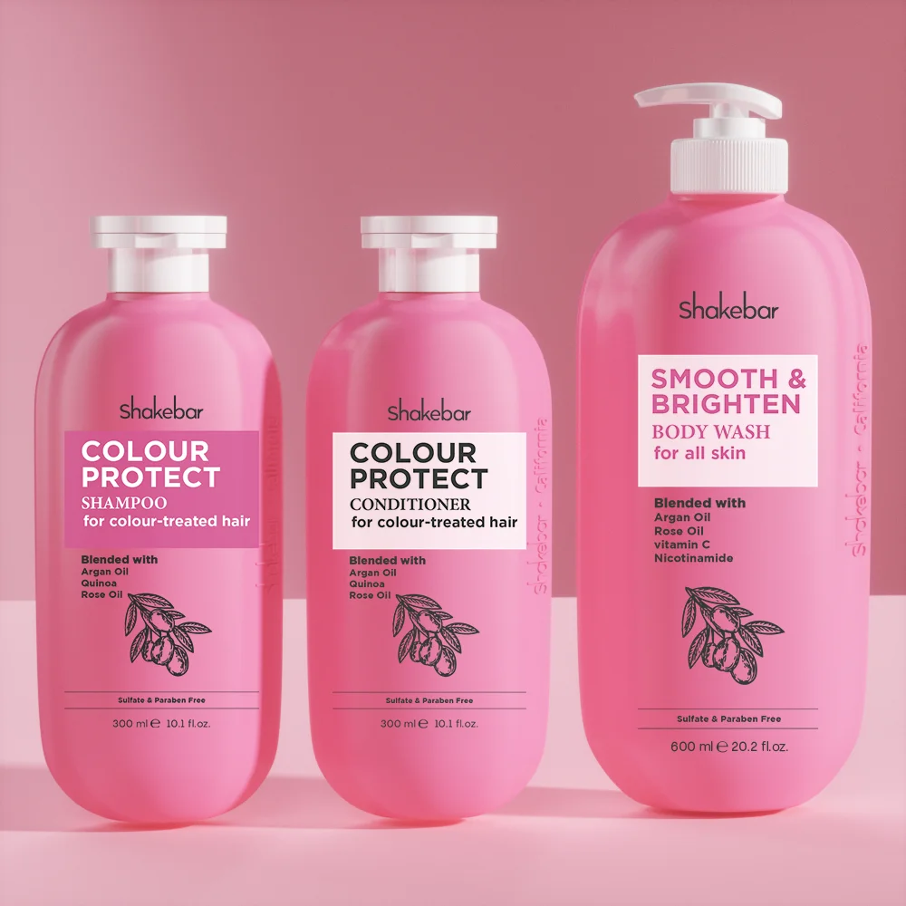 Shakebar Гладкий отбеливающий гель для душа с натуральным розовым аргановым маслом