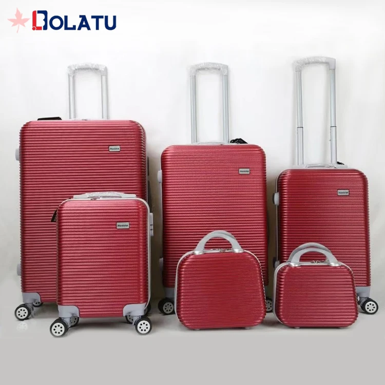 New style beautiful 6 pcs trolley suitcase ABS travel luggage set