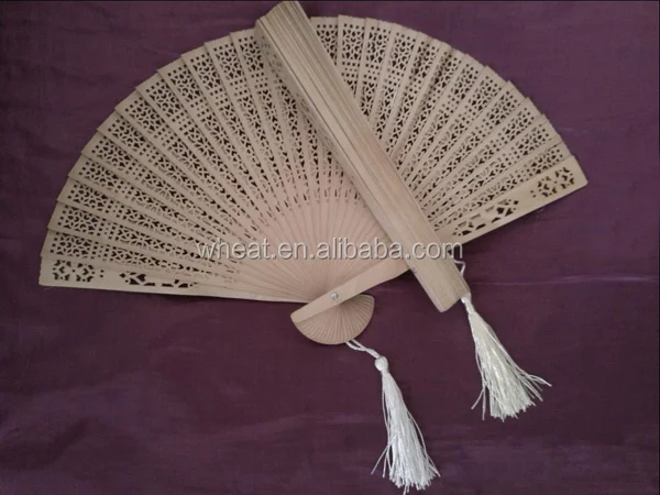 Китайский заводской свадебный подарок, красивый высококачественный персонализированный Ручной Веер из сандалового дерева