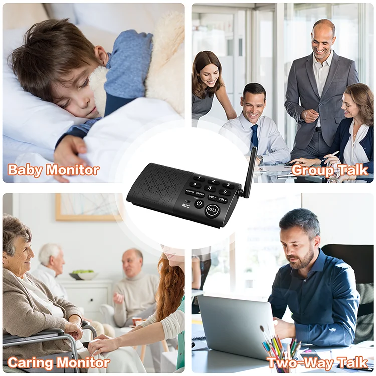 Hosmart Factory Price Two Way Full Duplex Intercom Wireless Audio Intercom System for Home Office