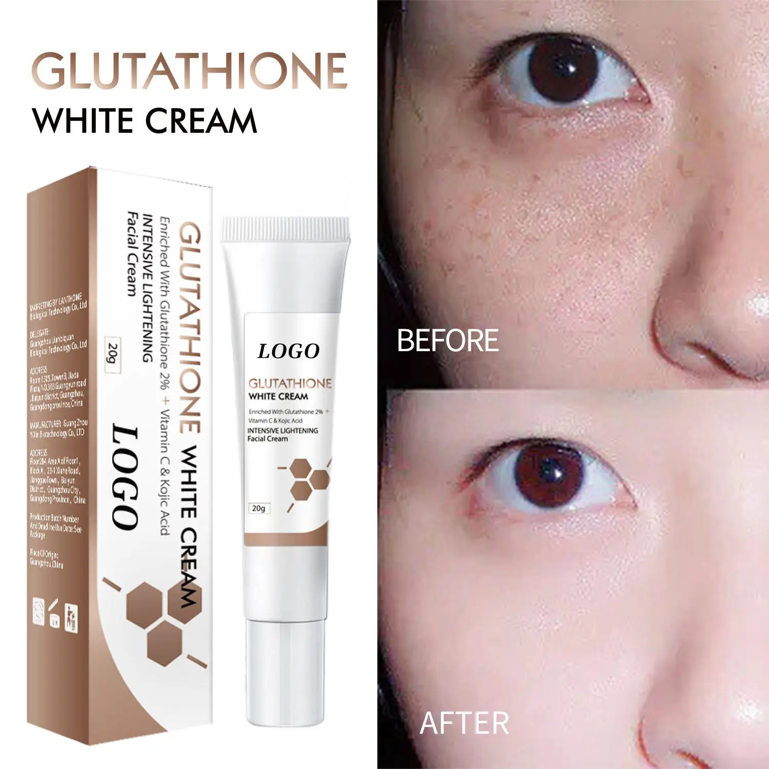 Private Label Wholesale Products Intensive Smoothing Moisturizing  Glutathione Whiten Cream With Vitamin C & Kojic Acid| Alibaba.com